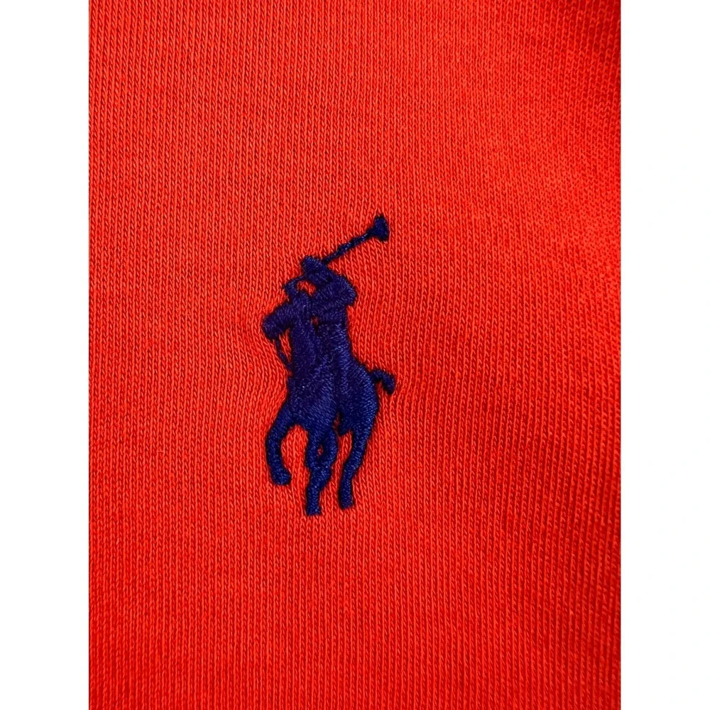 Polo Ralph Lauren Polo Shirt Mens L Orange Good Long Sleeve Pony Logo Classic